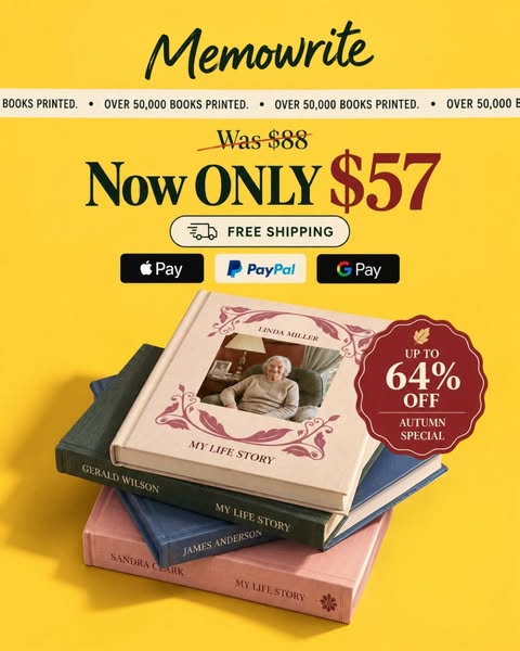 Autumn Sale – 64% Off. Your Story Can't Wait.