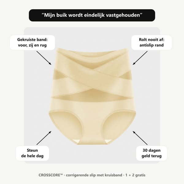 Rolt nooit af. Houdt je buik rondom vast.