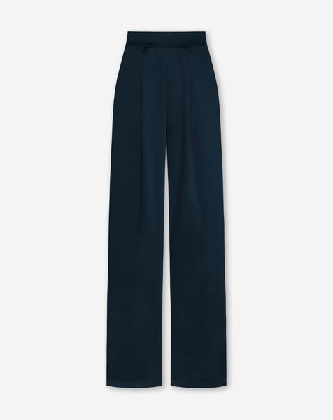 Julie Satin Pantalon Petite Marineblauw
