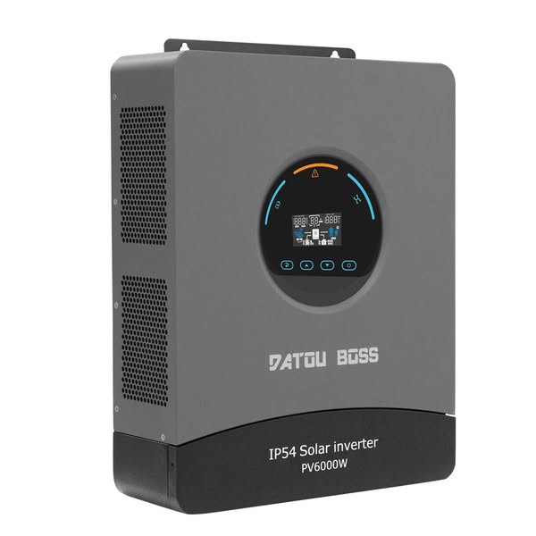 DATOUBOSS 6000W Solar Hybrid Inverter 48V DC to 230V AC, 120A MPPT, 8500W PV Input, Battery-Free Operation, IP54 Protection, BMS Protection