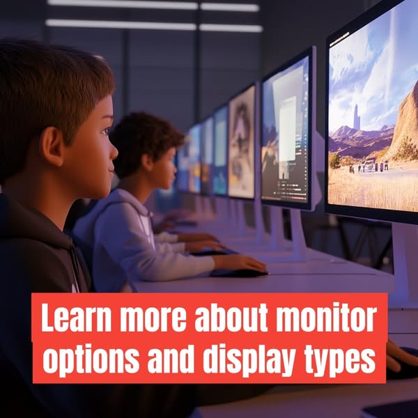 Learn more about monitor options and display types