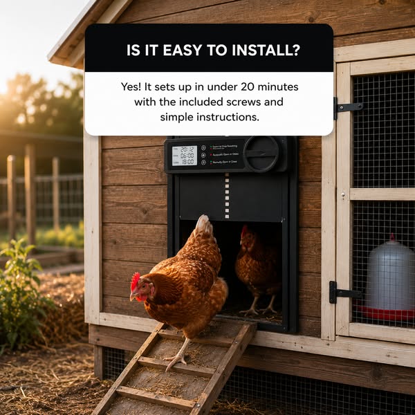 Automatic Locking. Safer Chickens.