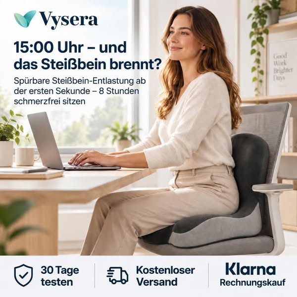 8 Stunden Sitzen brauchen mehr als ein weiches Kissen.