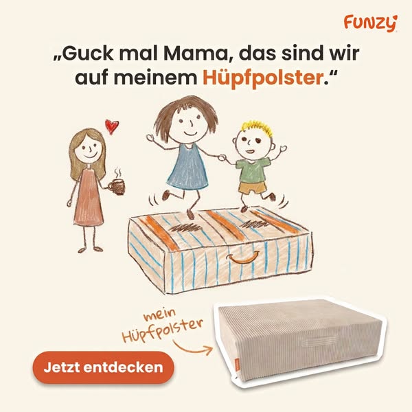 Hüpfen, wo Platz ist: im Kinderzimmer