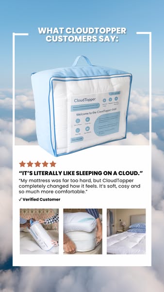 55,000+ UK sleepers choose Cloud Topper