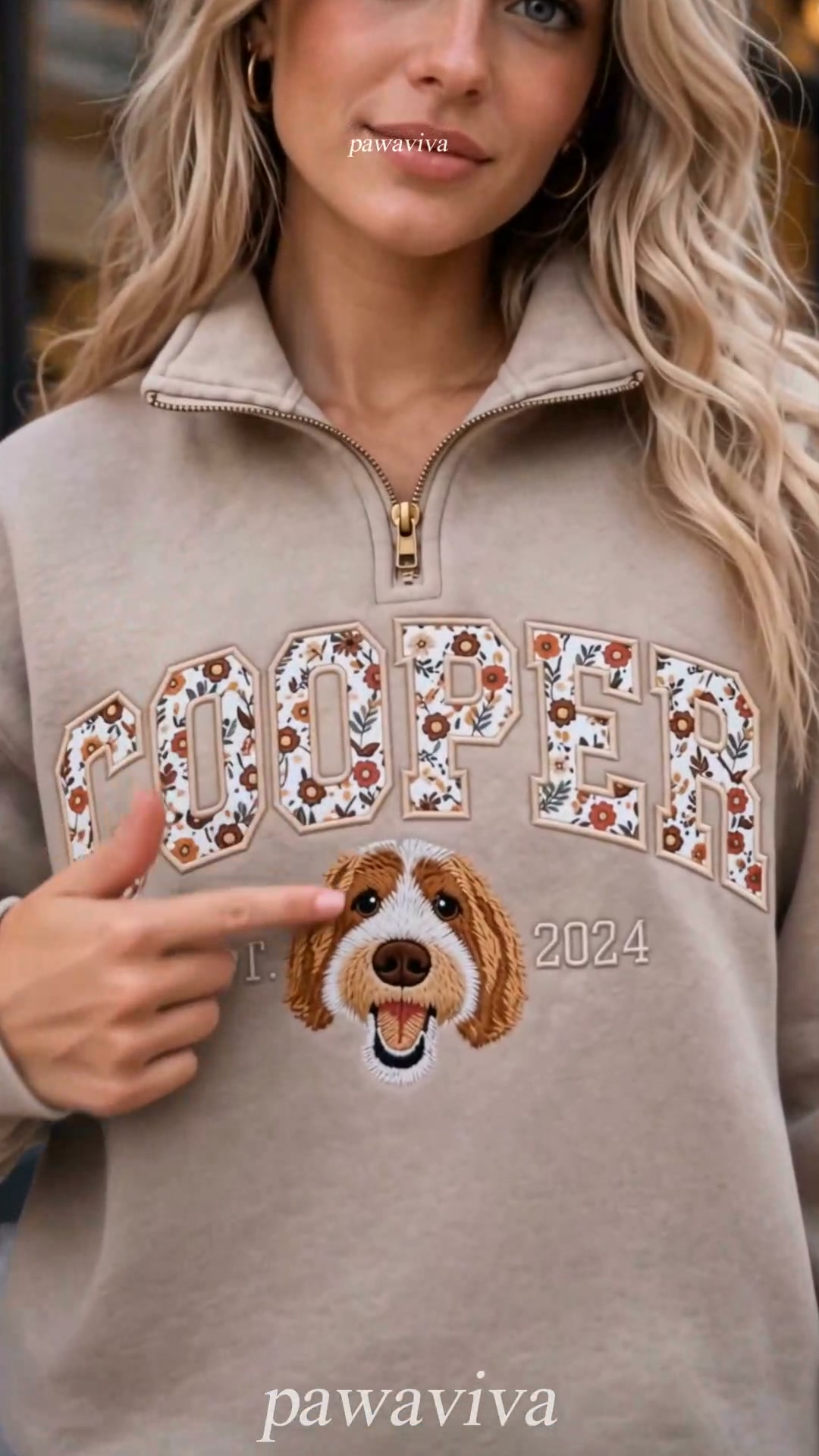 Your Dog, Stitched in Bloom