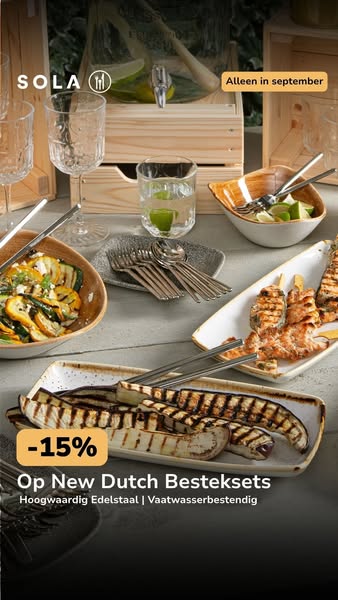 15% korting op New Dutch besteksets