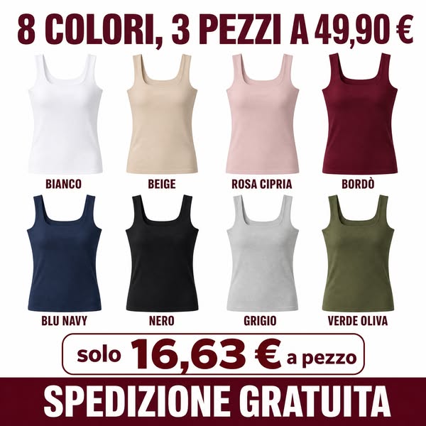 Canottiera con reggesino integrato