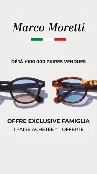 1 PAIRE ACHETÉE = 1 PAIRE OFFERTE