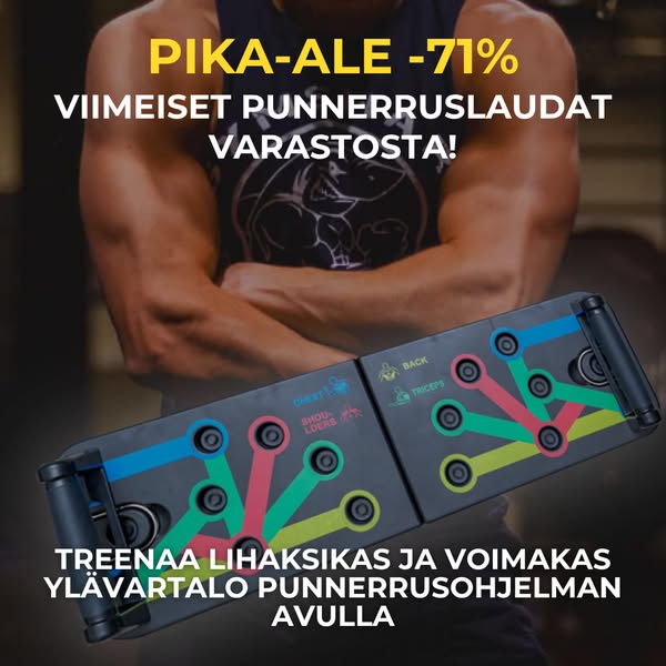 Vahva ja lihaksikas yläkroppa kotitreenillä?