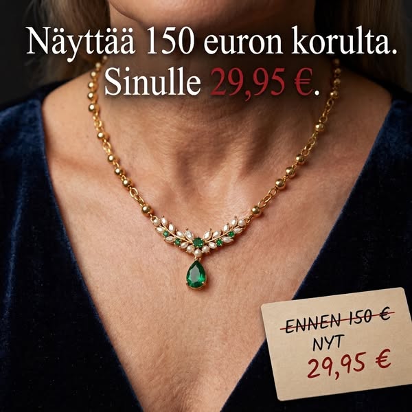 Näyttää 150€. Sinulle 29,95€.