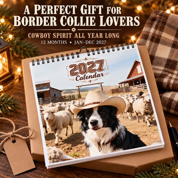 Cowboy Border Collie 2027 Calendar
