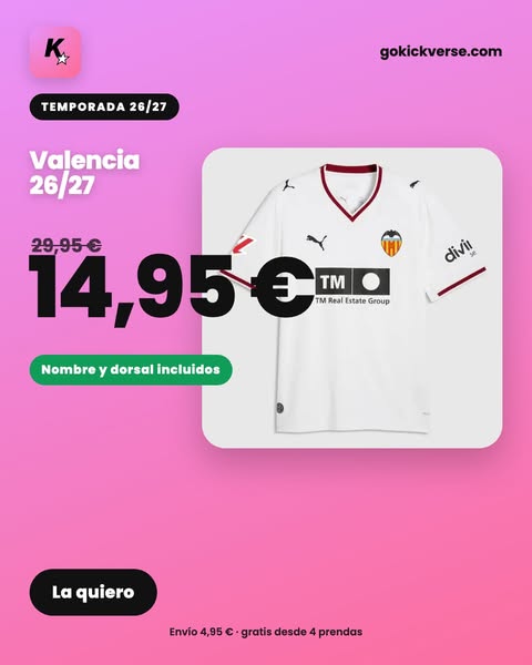 Valencia 26/27 a 14,95 €