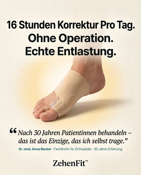Endlich. Eine Hallux-valgus-Behandlung, die wirklich wirkt — ohne Operation.