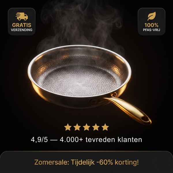 Zomersale: De Reinhof® puur titanium pan tot tijdelijk -60% korting.