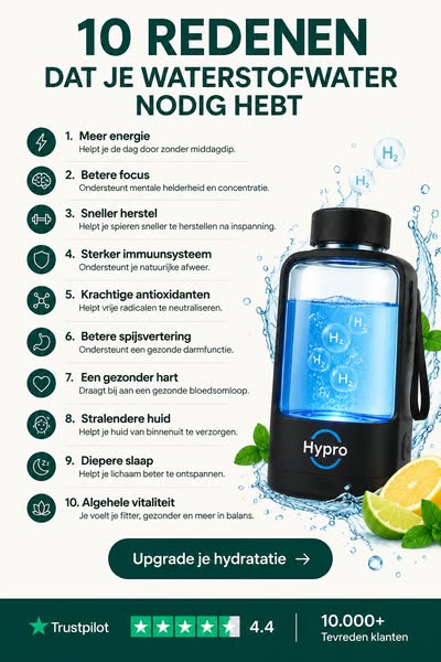 Waterstofwater: moderne hydratatie voor energie, balans en vitaliteit