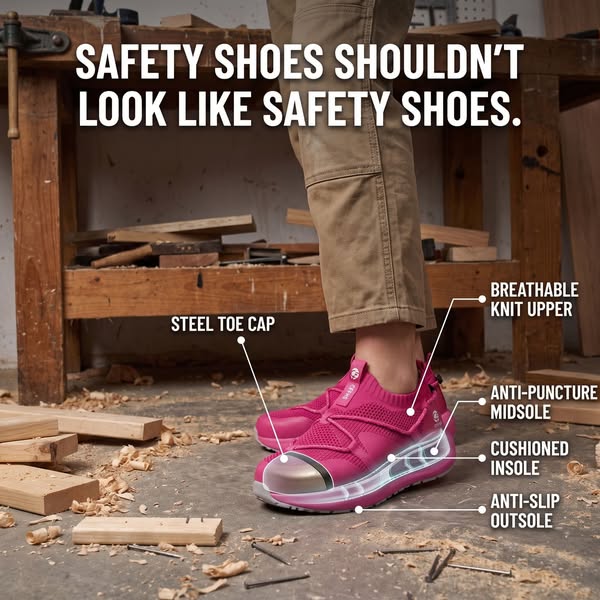 Steel-Toe Safe. Cool All Shift