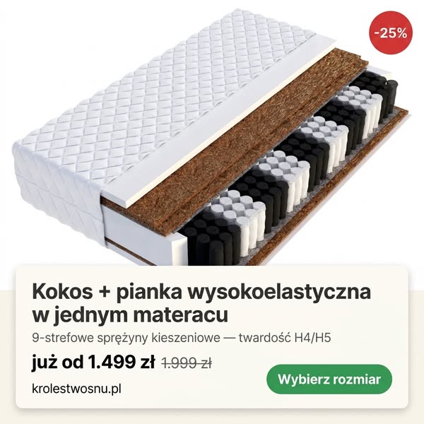Materac dopasowany do każdego z was osobno
