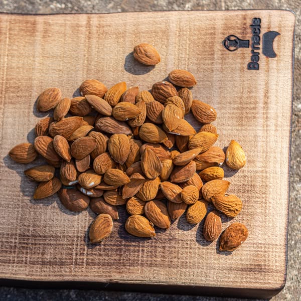 Almendra cruda con piel