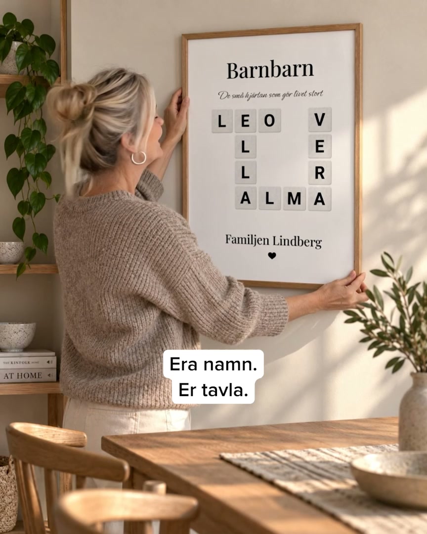 Du skriver namnen. Vi gör resten.