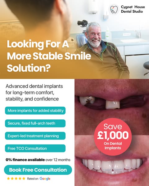 Save Up to £1,000 on Dental Implants