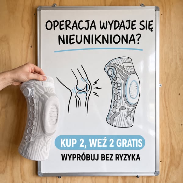 Opaska stabilizująca na kolano z pokrętłem