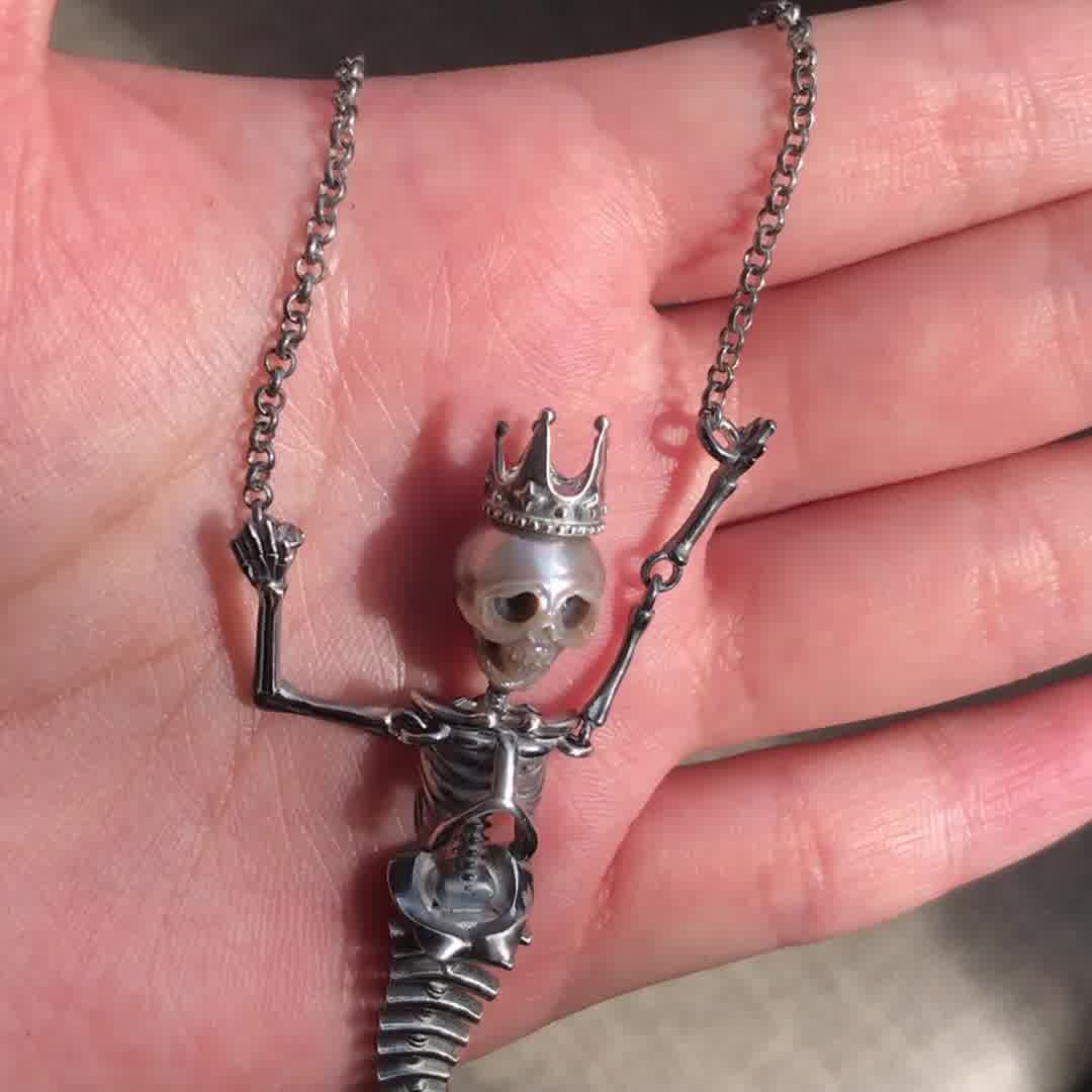 Genuine Pearl Skull Jewelry