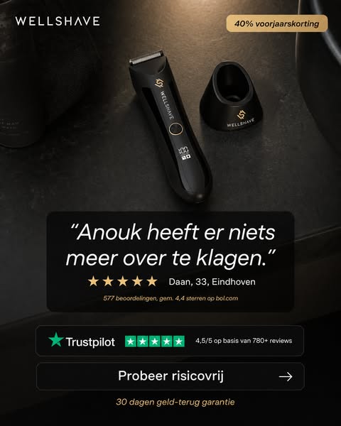 Geen sneetjes. Geen stress.