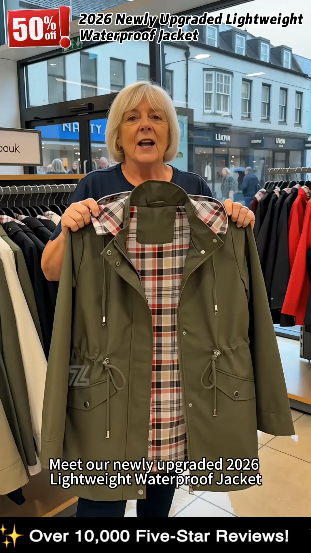 LAST DAY SALE 50% OFFWomen's Chic. Lightweight. Waterproof Jacket -Unleash Style and Durability in Any Storm!