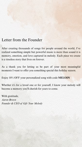 Personalized Song 50% OFF (Today Only!)