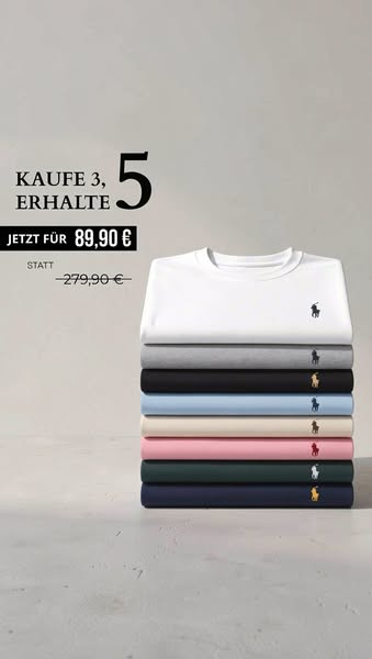 5 T-Shirts – nur 89,90€
