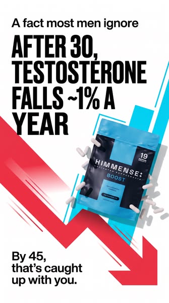 After 30, T falls 1% a year.