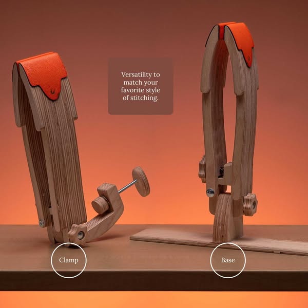 Big Size Leather Stitching Pony, Custom Text, Stitching Clamp, Leathercraft Saddle Stitching Tool