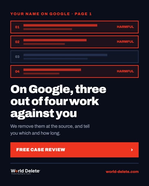 We clean your name on Google