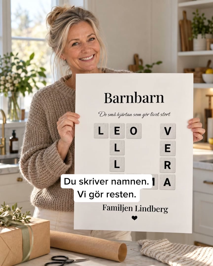 Du skriver namnen. Vi gör resten.