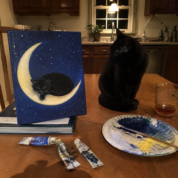 Learn The Modern Art Of Painting Dreamy Acrylic Cats