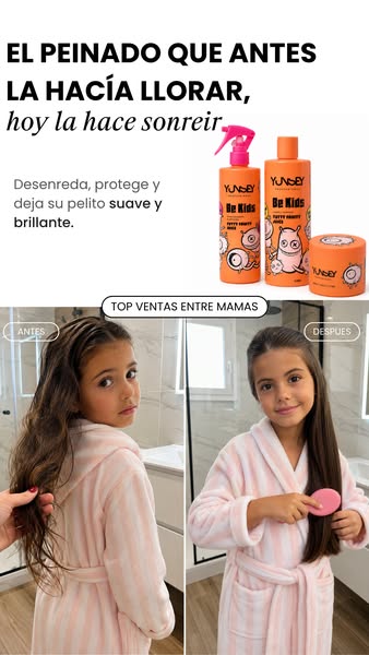 El momento del peine, sin dramas después del baño