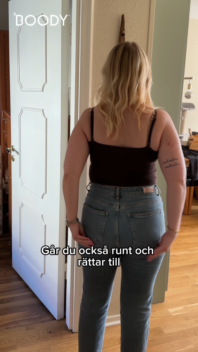 Slut på att rätta till trosorna