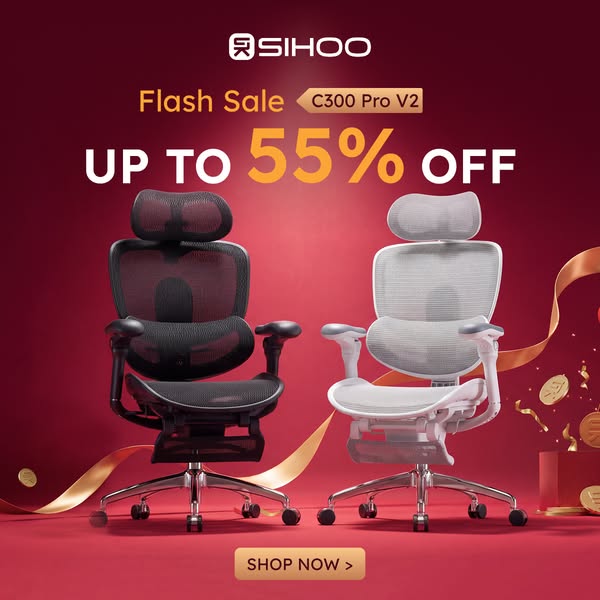 Flash Sale: Up to 55% Off Sihoo Ergonomic Chairs