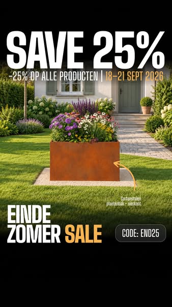 25% korting op alle producten