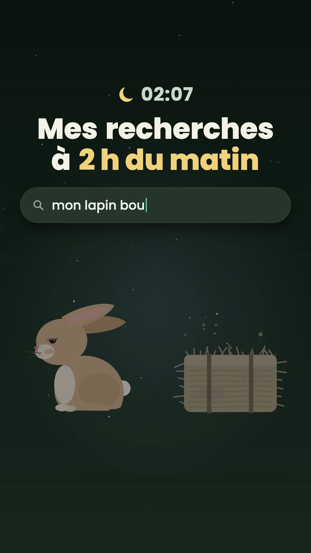 Il se régale. Vous dormez enfin.