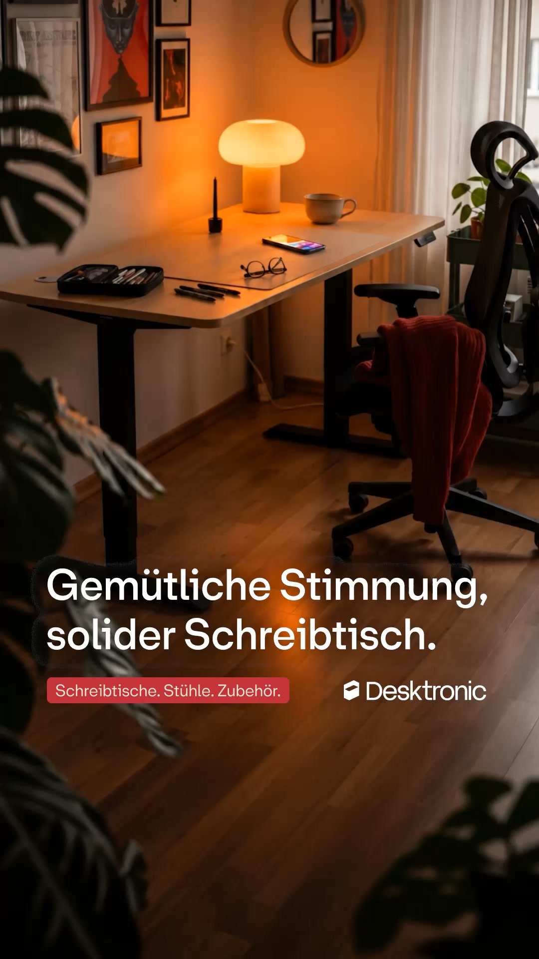 Der Schreibtisch für Herbstabende