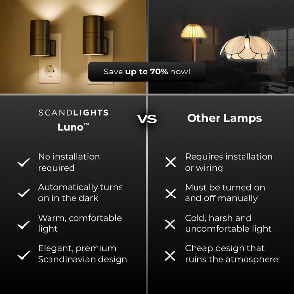 The lamp that turns itself on – every evening