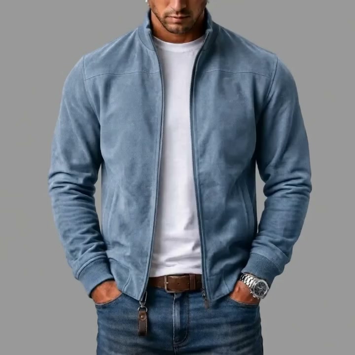David | Zamszowa kurtka bomber