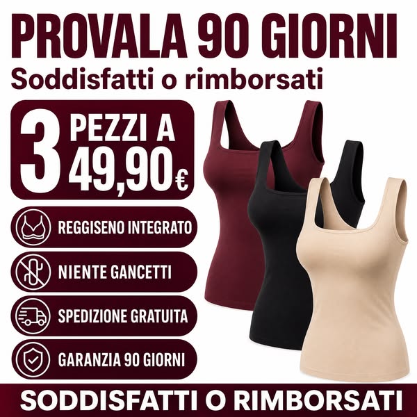 Canottiera con reggesino integrato
