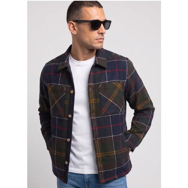 Barbour oversized tartan overshirt - classic tartan