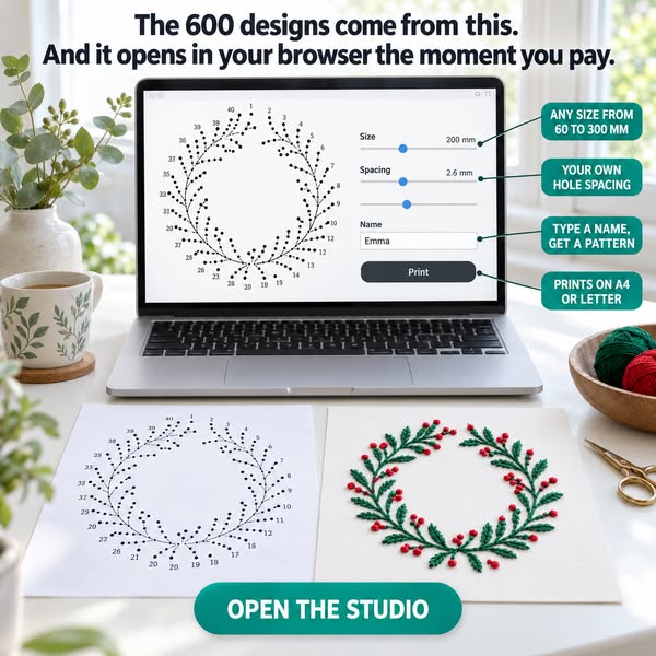 600 numbered designs.
