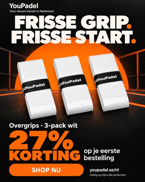 Overgrip 3-pack White: 27% korting