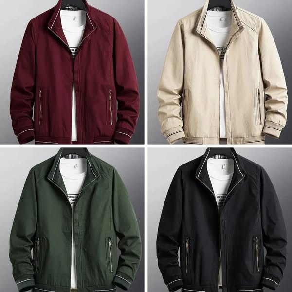 STAND COLLAR JACKET — 54% OFF!
