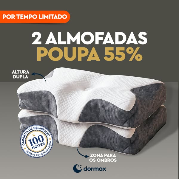 Pack Duo: 55% + 2 fronhas grátis.